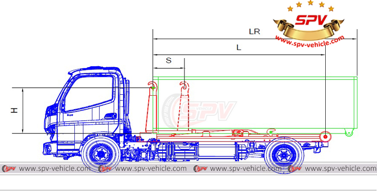 6 Ton Hook Loader Truck Drawing 6 Ton Hook Loader Truck Drawing